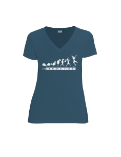 Organic and fair V-neck T-shirt AWARA (BP) "(R)évolution de l'espèce"