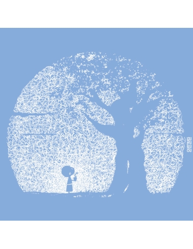 T-shirt équitable coton bio col V AWARA (BP) "Pousse"