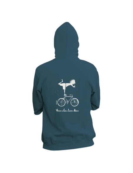 Fair and organic zipped hoodie BOSTON (BP) "Vélo"