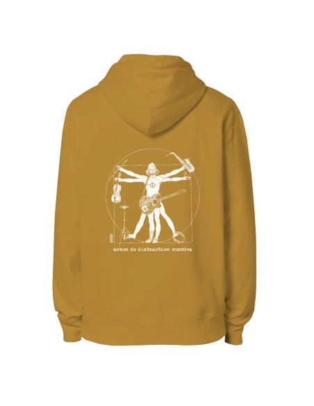 Ethical organic hoodie JAISALMER "Musica Humanum Est"