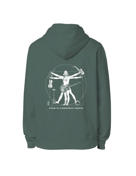 Ethical organic hoodie JAISALMER "Musica Humanum Est"