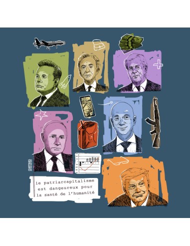 Organic and ethical T-Shirt DOUALA "Patriarcapitalisme"