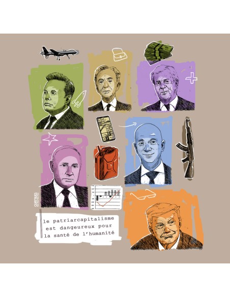 Organic and ethical T-Shirt DOUALA "Patriarcapitalisme"