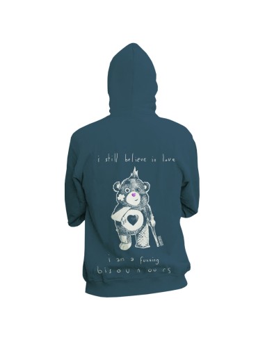 Fair and organic zipped hoodie BOSTON "Bisounours"