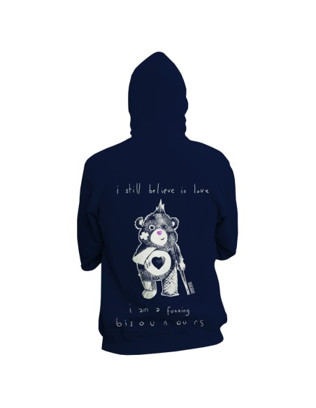 Fair and organic zipped hoodie BOSTON "Bisounours"