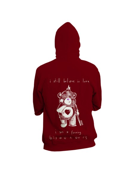 Fair and organic zipped hoodie BOSTON "Bisounours"