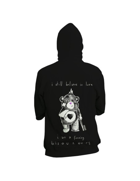 Fair and organic zipped hoodie BOSTON "Bisounours"