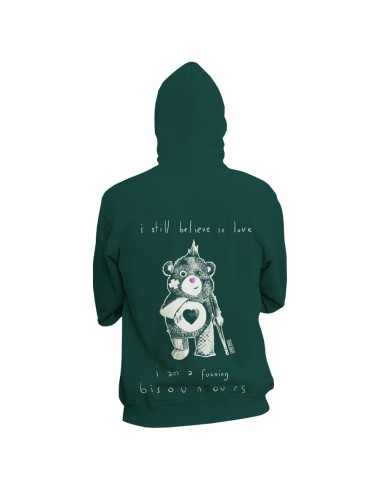 Fair and organic zipped hoodie BOSTON "Bisounours"