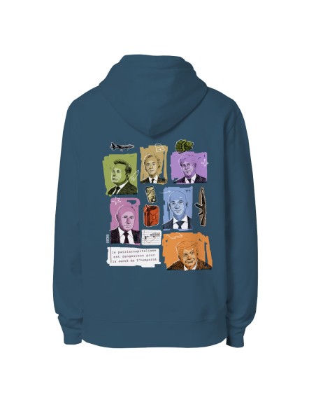 Ethical organic hoodie JAISALMER "Patriarcapitalisme"