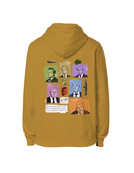 Ethical organic hoodie JAISALMER "Patriarcapitalisme"