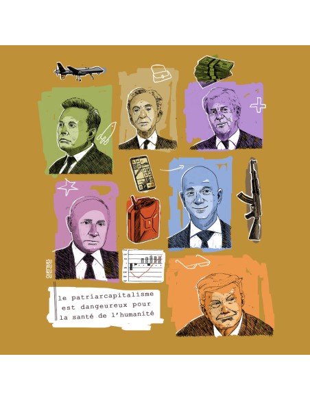 Ethical organic hoodie JAISALMER "Patriarcapitalisme"