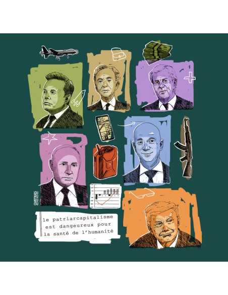 Ethical organic hoodie JAISALMER "Patriarcapitalisme"