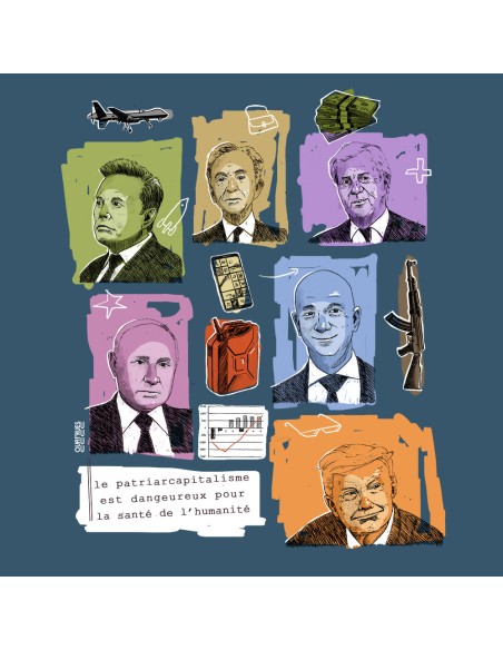 T-shirt coton bio/recyclé équitable Sevilla "Patriarcapitalisme"