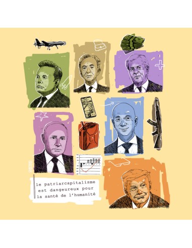 T-shirt coton bio/recyclé équitable Sevilla "Patriarcapitalisme"