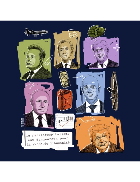 Fair-trade und Bio-/Recycling-Baumwolle T-Shirt SEVILLA "Patriarcapitalisme"