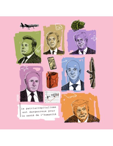 T-shirt coton bio/recyclé équitable Sevilla "Patriarcapitalisme"