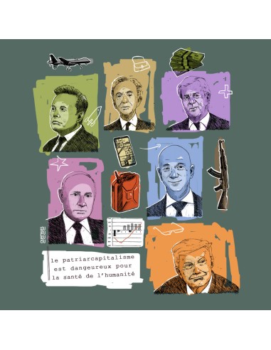 Fair-trade und Bio-/Recycling-Baumwolle T-Shirt SEVILLA "Patriarcapitalisme"