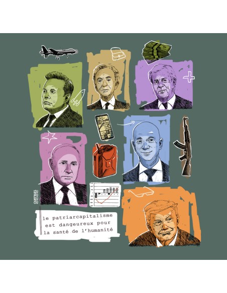 Fair-trade und Bio-/Recycling-Baumwolle T-Shirt SEVILLA "Patriarcapitalisme"