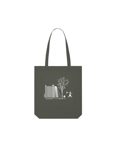 Organic & Fair-trade tote bag SAGY "Code bar(b)re"