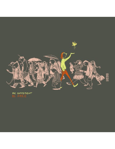 Sac en toile coton bio équitable SAGY "Be different"