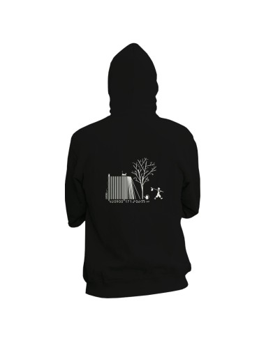 Fair and organic zipped hoodie BOSTON "Code bar(b)re"