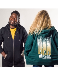 Fair and organic zipped hoodie BOSTON (BP) "Jeux de guerre"