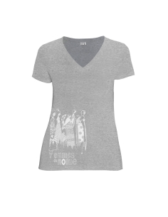 Organic and fair V-neck T-shirt AWARA (BP) "Femmes du Monde"
