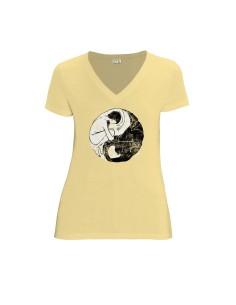 Bio und Fair V-Ausschnitt T-Shirt AWARA (BP) "Yin & Yang"