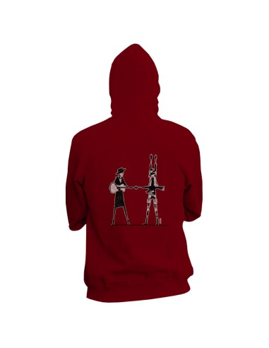 Fair and organic zipped hoodie BOSTON "Haut les mains"