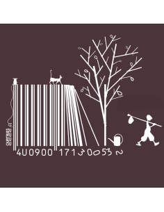 Organic and ethical T-Shirt DOUALA (BP) "Code bar(b)re" 2