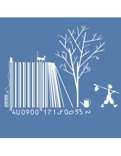 Organic and ethical T-Shirt DOUALA (BP) "Code bar(b)re" 2