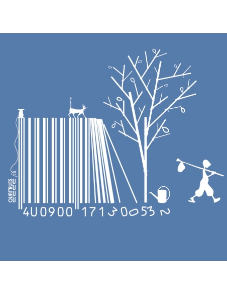 Organic and ethical T-Shirt DOUALA (BP) "Code bar(b)re"