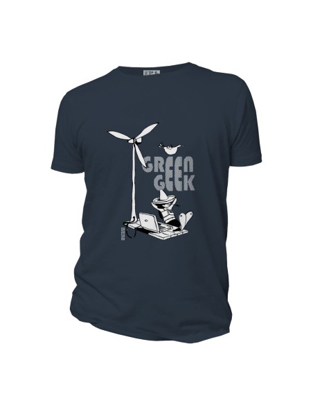 Organic and ethical T-Shirt DOUALA (BP) "Green Geek"