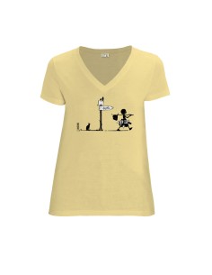 Bio und Fair V-Ausschnitt T-Shirt AWARA "Usine buissonière"