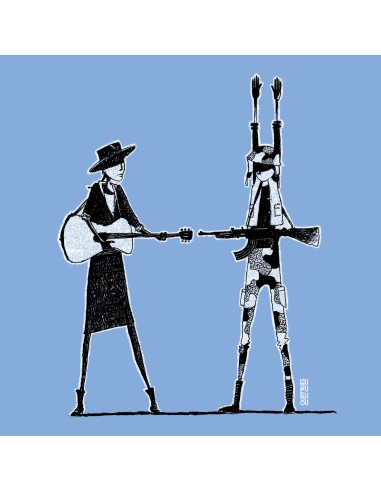 Bio und Fair V-Ausschnitt T-Shirt AWARA "Haut les mains"