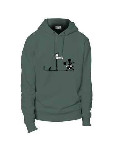Ethical organic hoodie JAISALMER "Usine buissonnière"