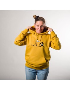 Ethisches Bio-Kapuzensweatshirt JAISALMER "Usine buissonnière"