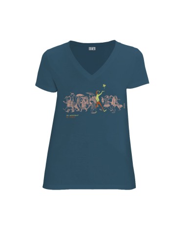 Bio und Fair V-Ausschnitt T-Shirt AWARA "Be different"