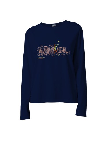T-shirt coton bio éthique manches longues femme "Be different"