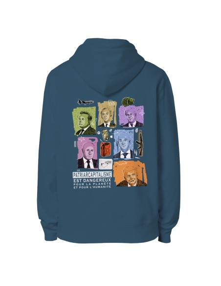 Ethisches Bio-Kapuzensweatshirt JAISALMER "Patriarcapitalisme"