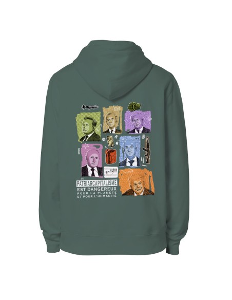 Ethisches Bio-Kapuzensweatshirt JAISALMER "Patriarcapitalisme"