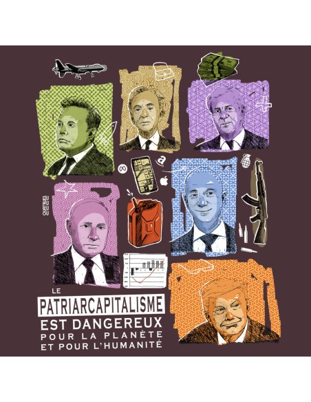 T shirt coton bio équitable BEITUN "Patriarcapitalisme"