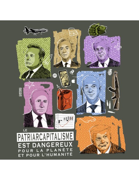 T shirt coton bio équitable BEITUN "Patriarcapitalisme"