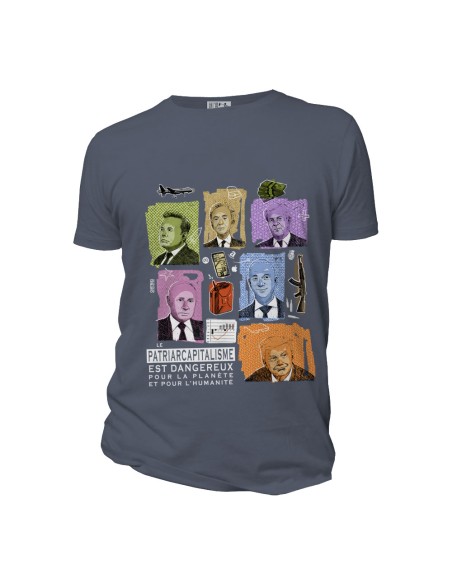 T-shirt coton bio équitable DOUALA "Patriarcapitalisme"