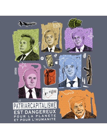 Organic and ethical T-Shirt DOUALA "Patriarcapitalisme"