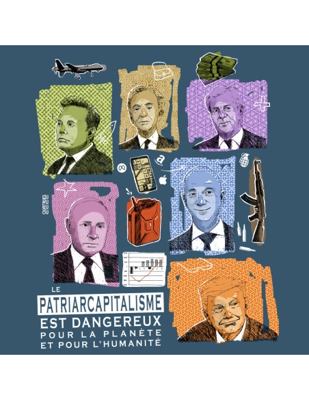 Organic and ethical T-Shirt DOUALA "Patriarcapitalisme"