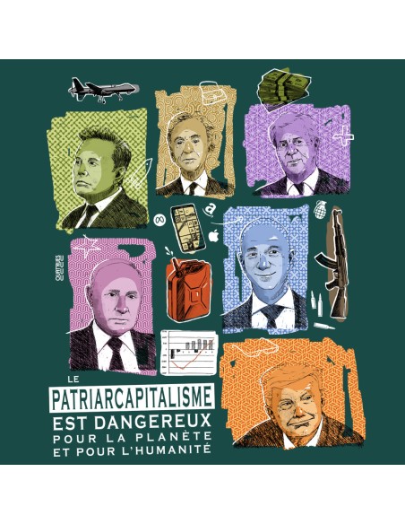 T-shirt coton bio équitable DOUALA "Patriarcapitalisme"