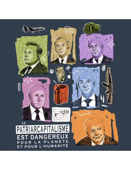 T-shirt coton bio équitable DOUALA "Patriarcapitalisme"