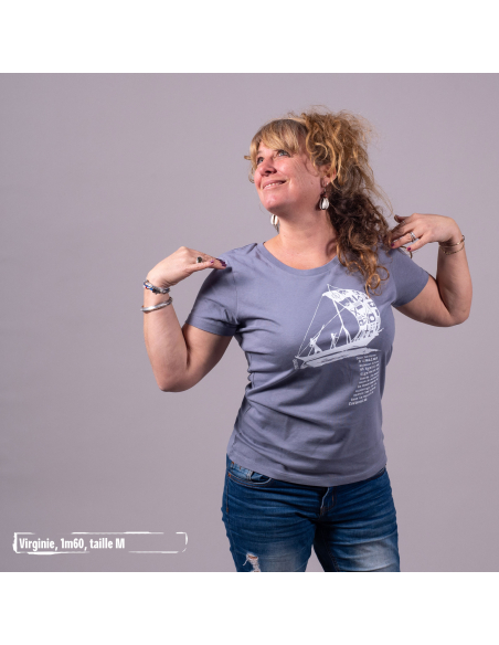 Fair und Bio T-Shirt NARA "D'un seul souffle"