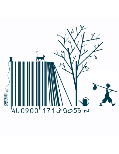 Organic and ethical T-Shirt DOUALA "Code bar(b)re"